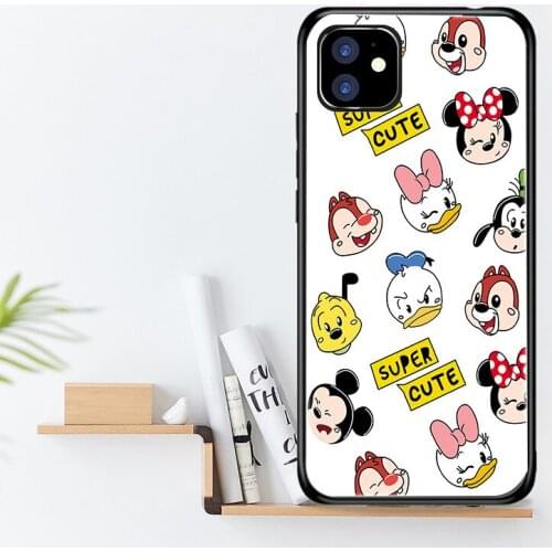 Iphone Xr Case Phone Cases Disney Cartoon Soft Glue Glass Case Phone Accessories Camera Protect Anime Iphone Case for Women Cute