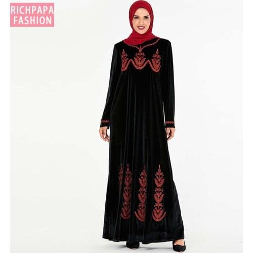 Black Abaya Dubai Hijab Muslim Dress Kaftan Islamic Clothing Abayas For Women Turkish Dresses Caftan Grote Maten Dames Kleding