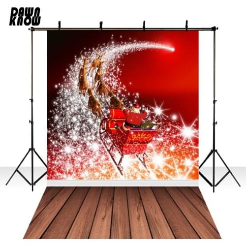 DAWNKNOW Father Christmas Vinyl Photography Background Shimmer Backdrop Photocall For Family Children Photo Studio Props 856