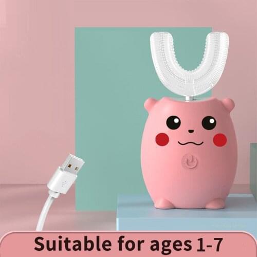 Youpin Children Electric Toothbrush Cartoon Pattern Toothbrush Soft Silicone Brush Head Fully Automatic Kids Electric Toothbrush