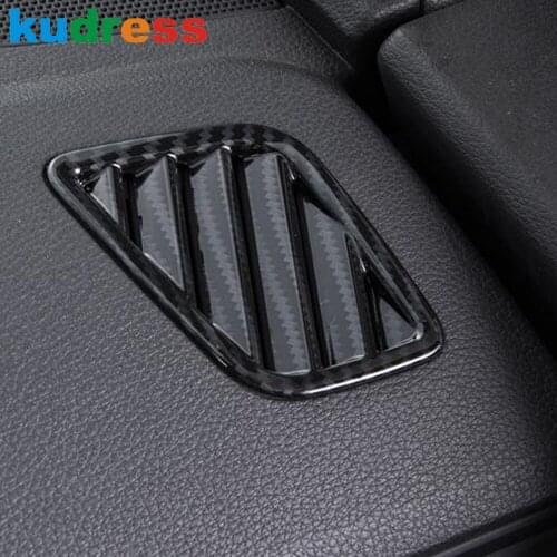 For Audi Q5 2018 2019 2020 Carbon Fiber Front Air Vent Cover Trim AC Outlet Frame Trims Stickers Car Interior Accessories LHD