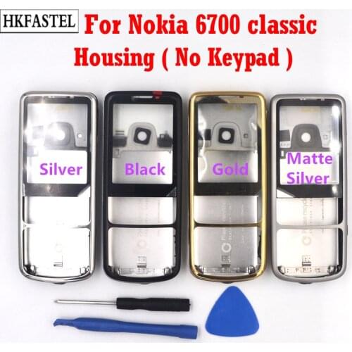 For Nokia 6700 6700c 6700 classic High Quality New Full Complete Mobile Phone Housing Cover Case ( No Keypad) + tools