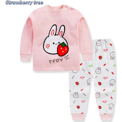 100% Cotton Cartoon Kids Clothing Sets 2PCS Baby Pajamas Unisex Baby Boys Girls Clothes Toddler Girl Clothes Children Tracksuit