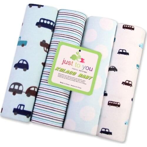 4 Pcs/Lot Baby Bed Sheet 100% Cotton 76*76cmSize Infant Cot Crib Sheet Girl Boy Baby Bedding Set Newborns Receiving Blanket