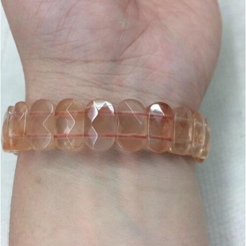 Red crystal quartz/ Venus Crystal quartz stone beads bracelet natural energy stone bangle charming jewelry for woman for gift