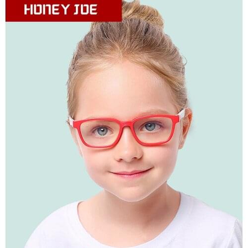 Square Kids Anti Blue Light Glasses Optical Frame Children Boy Girls Computer Clear Lenses Anti Reflective Eyeglasses Fashion