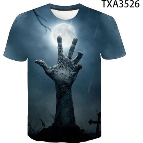 Summer 3D Print Horror T-Shirt Men Women Children Short Slevee T shirt Terror Tees Fashion Harajuku Cool Streetwear Tops Clothes