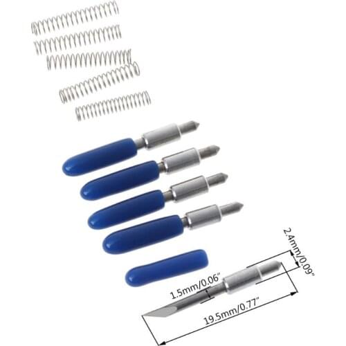 5Pcs 30° 45° 60° Cutting Vinyl Plotter Blades For Graphtec CB15U Vinyl Cutter