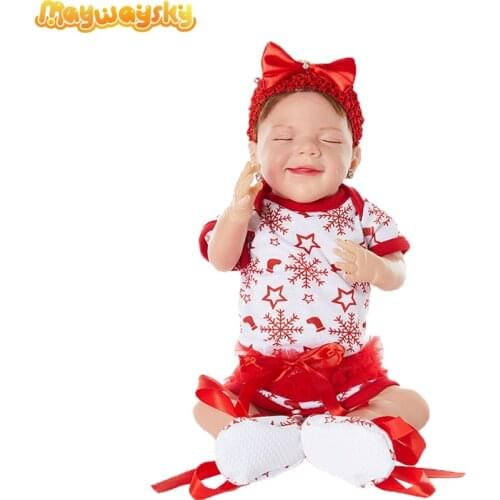 Maywaysky Full Silicone Sleeping Baby April Bebe Reborn Doll With Cloth Toy For Kid
