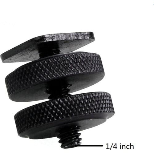 Adapter 1 Set Metal Pro 1/4 inch Dual Nut Tripod Mount Screw Flash Camera Shoe
