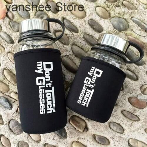 Mens / 700 / 1000ml large capacity glasses bottle container BPA FREE tea leak proof glasses cup office home adult bottle