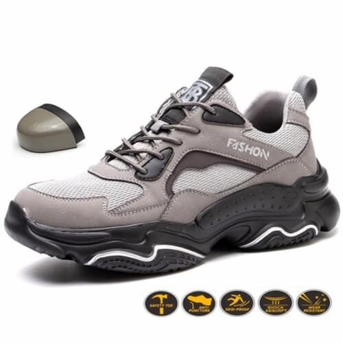 Retro Designer Sneakers Mens Boots Work Safety Shoes Steel Toe Cap Comfortable Non-slip Anti-piercing Indestructible Work Boots