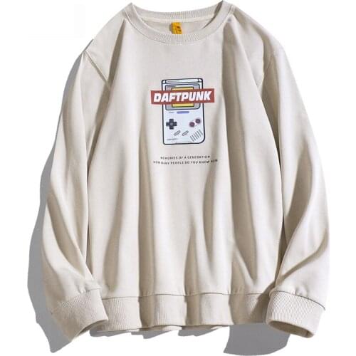 Men Sweatshirts Student 2021 New Spring And Autumn Male Pullover Trendy Letter Loose Teenager Boys Plus Size 4XL 5XL H84