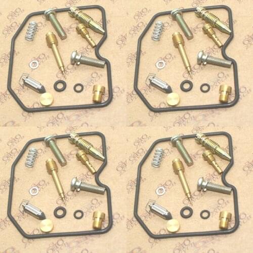 Carburetor Repair Kit 4SET For Kawasaki ZL600 Eliminator 1995-1997 ZL 600 Seal Main Slow Jets Air Mixture Screws Float Valves