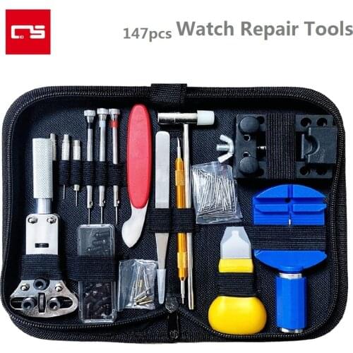 147pcs Watch Repair Tool Kit Screwdriver Set Spring Bar Case Opener Watch Band Link Remover Hand Tool Set for Watch Repair
