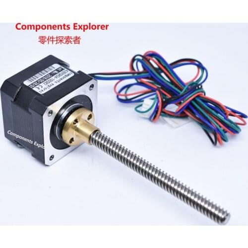 Nema17 42BYGH34-100S 100mm T8*8 Screw Rod Linear stepper motor Lead Srew for 3D printer