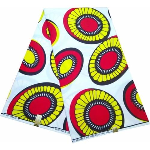 New Arrival White Flowers 100% Polyester African Print Fabric Tissue Wax Print Fabric 6yards African Fabric for Dress S601-32