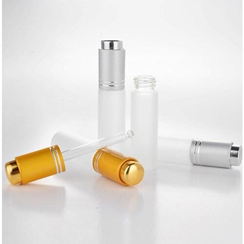 Wholesale 20ML Mini Portable Frosted Glass Refillable Perfume Bottle Empty Cosmetic Container With Dropper