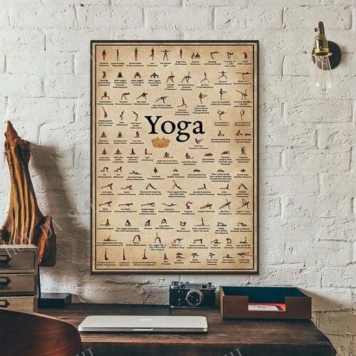 Yoga poster, Iyengar yoga asanas, Yoga Prints Poster, Vintage Posters,Wall Decoration,Practice Yoga from home,Yoga lover gift