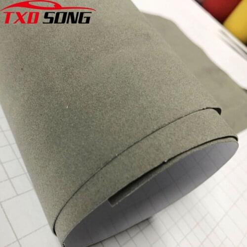 Premium quality Grey suede fabric velvet for car wrap vinyl for car wrapping Velvet sticker film
