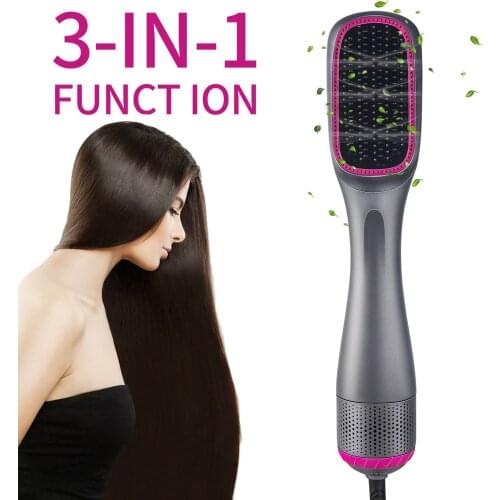 Hair Straightening brush Fast Heating Blow Dryer One Step Hair Dryer and Volumizer Hot Air Brush Hairdryer Women Hair Styler