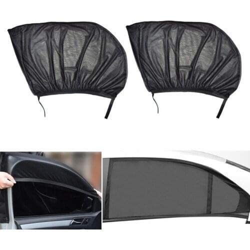 2PCS/lot Car Styling Accessories Sun Shade Auto UV Protect Curtain Side Window Sunshade Mesh Sun Visor Protection Window Films