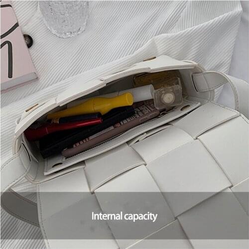 High Quality Pu Leather Woven Crossbody Bags for Women 2021 Designer Fashion Shoulder Bag Female Messenger Bag Sac Epaule