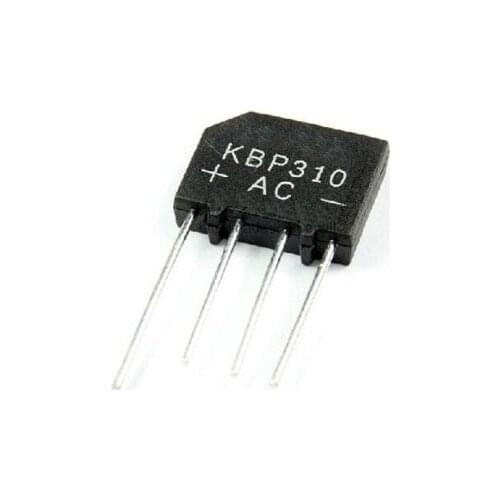 100 pcs NEW 3A 1000V KBP310 replace RS310 BRIDGE RECTIFIER NEW