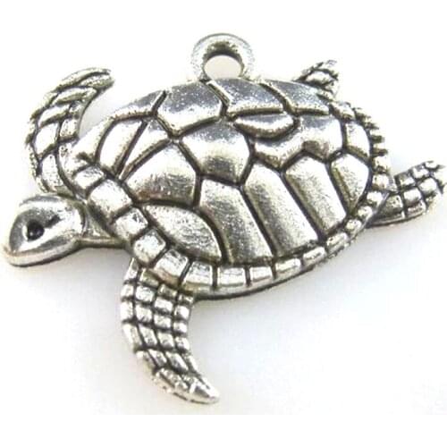 15pcs Charms Sea Turtle Animal 21*17mm Antique Making Pendant fit Vintage Tibetan Silver DIY Handmade Bracelet Necklace 10177