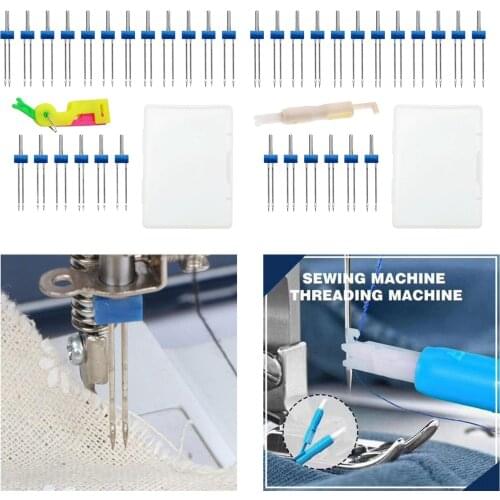 18 sets sewing machine twin needle double twin stretch needle pin household
