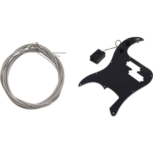 4 Pcs Bass Strings Bass Guitar Accessories & 1 Pcs Pickguard Prewired PB Bass Guitar