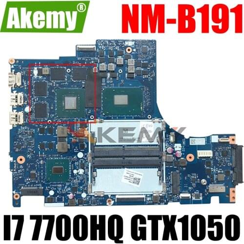 Akemy DY512 NM-B191 Is Suitable For Lenovo Y520-15IKBN Notebook Motherboard CPU I7 7700HQ GTX1050 DDR4 100% Test Work
