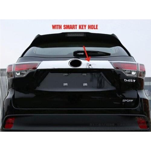 ACCESSORIES FIT FOR TOYOTA HIGHLANDER KLUGER 2014 2015 CHROME REAR BOOT DOOR TRUNK LID COVER TRIM STYLING TAILGATE GARNISH