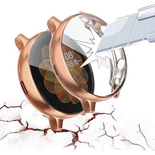 Case For Samsung galaxy watch active 2 active 1 cover bumper Accessories Protector Full coverage Screen Protection 46mm 42mm