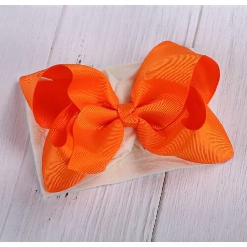Baby Headband Nylon Baby Girl Headbands Diadema Bebe Recien Nacido Large Nylon Baby Bows Baby Hair Band Turban Accessories