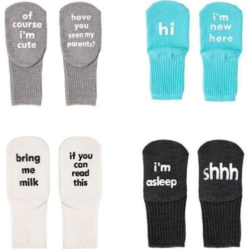 Baby Socks Child Socks Thick loops Newborn Socks Keep Warm Creative Letter Soft Cotton Autumn and Winter ModelsHigh Quality