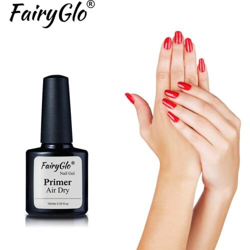 FairyGlo 10ml Long Lasting Primer Air Dry Nail Gel Polish Gel Varnish Soak Off UV LED No Clean Top Coat Matte Top Nail Art DIY