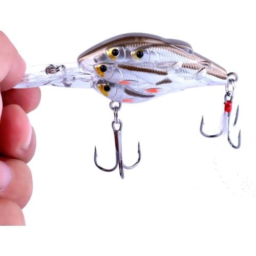 HENGJIA 1pc Diving Depth Crankbait Fishing Lures Swimbait Isca Artificial Bait floating Fishing Wobblers 7.5cm 9g pesca peche