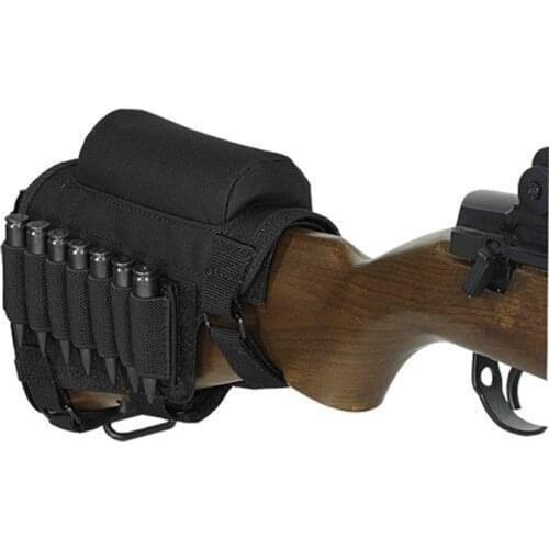 Hot Outdoor Military Multi-functional Buttstock Tactical Hunting Pouch Bullet Belt Camouflage Hunting bags Tactical Molle Pouch