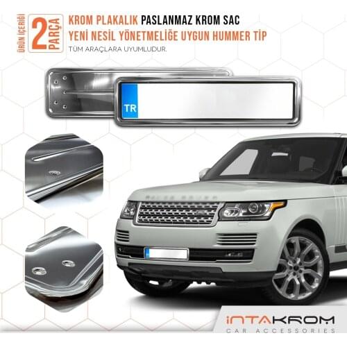 For Range Rover Chrome Plates Of Hummer type 2 PCs Chrome Styling Accessories Car Outdoor Track Modified Designed Stainless steel