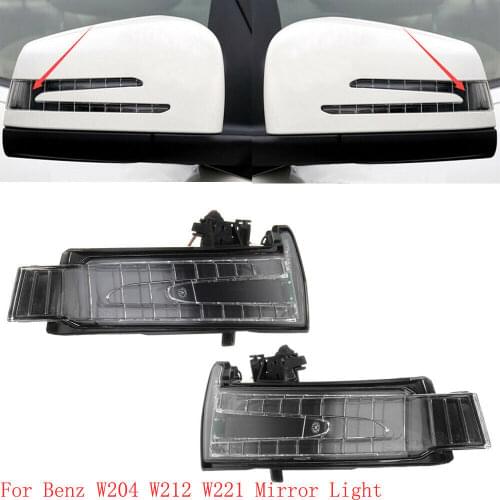 Set For Mercedes W204 W212 W221 LED Door Side Wing Mirror Turn Signal Light Lamp