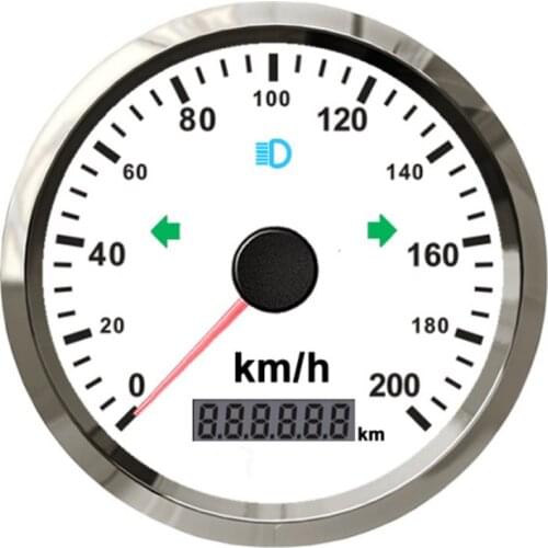 2018 New Arrival White Motorcycle Speedometer GPS 200km/h Metal Bezel Free Shipping