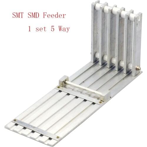 New 1 Set of 5-Way SMT SMD Feeder For DIY SMT SMD Component Prototype Pick And Place Machine Feeder Rack Manual Feed C0060