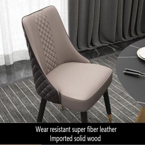 Dining chair modern Nordic Light luxury household solid wood hotel dining table chair leisure restaurant milk tea shop nail wait