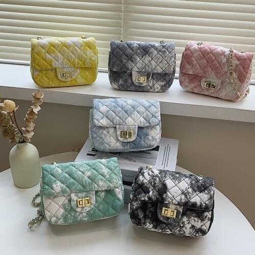 Multicolor Canvas Shoulder Bags Classic Lattice Luxury Messenger Bag For Women Fashion Design 2021 Latest Trend Handbags Ladies