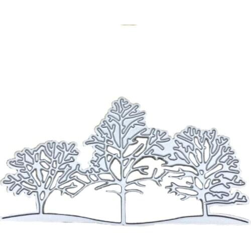 Handmade DIY 3 Pine Trees Cutting Die Carbon Steel Cuts for Decor Card Scrapbooking Embossing Hollow Stencil Paper Craft 85DA