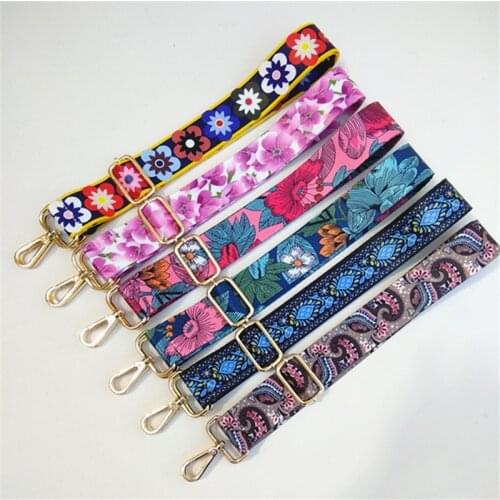 HJKL Bag Handle Bag Strap gift Women Removable DIY Shoulder Rainbow Handbag Accessories Cross Body Messenger Nylon Bag Straps