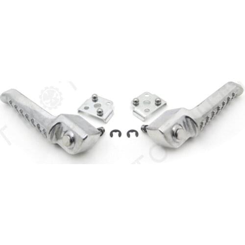 Aftermarket free shipping motorcycle parts Rear Foot Pegs Footrest Fit For Kawasaki Zx6R Zx10R Zx-6R Zx-10R SILVER