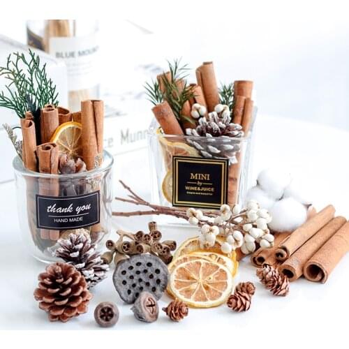 Dried Flowers Soy Wax Candle DIY Accessory Natural Pine Cone Lotus Acorn Handmade Decorative Dried Flowers for Home Decoration