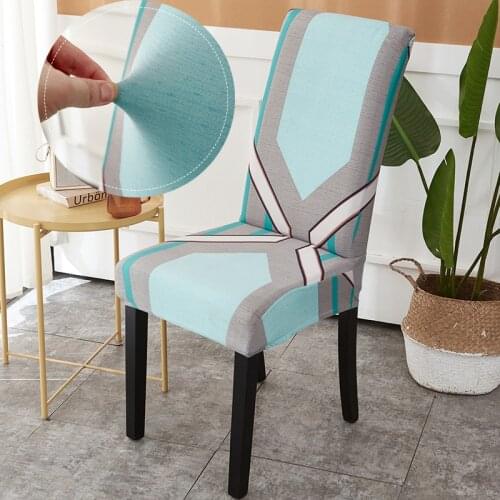 Four Seasons Universal Printing Chair Cover Anti-dirty removable kitchen seat cover For Wedding banquet Hotel Backrest cover